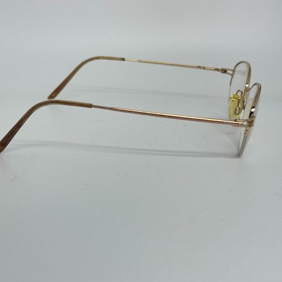 Elle Eyeglasses El18519 Gold Metal Frame 51-19-140 Half Rimless H14538 - Picture 5 of 8